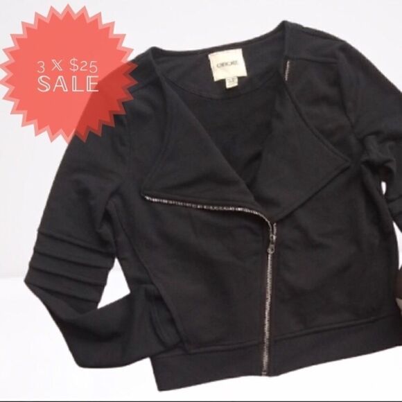 3/$25 CHEROKEE GIRLS ZIPPERED KNIT MOTO JACKET 6X - Picture 1 of 5